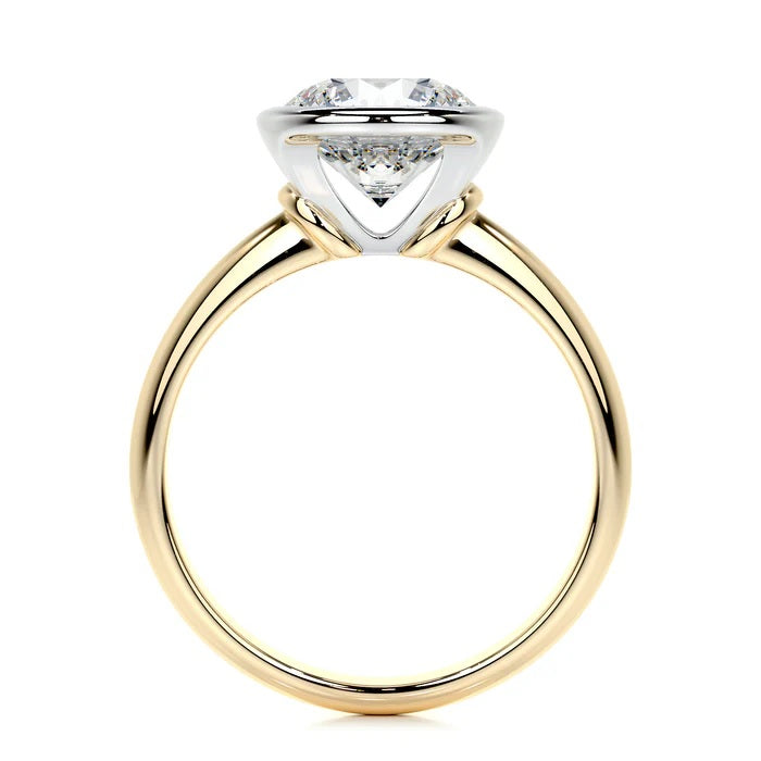 3 CT Solitaire Brilliant Round Diamond Bezel Ring