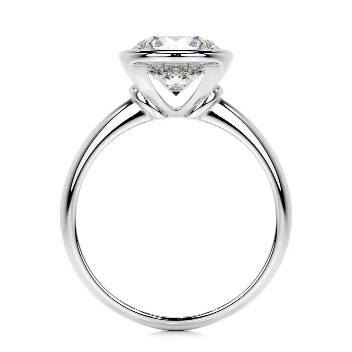 3 CT Solitaire Brilliant Round Diamond Bezel Ring