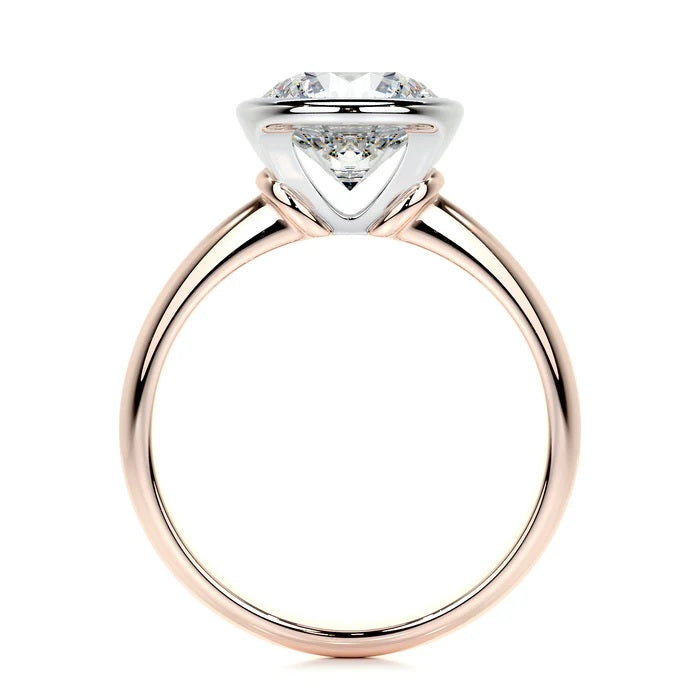 3 CT Solitaire Brilliant Round Diamond Bezel Ring