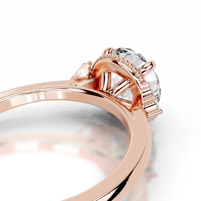 2 CT Brilliant Round Solitaire Diamond Accent Ring