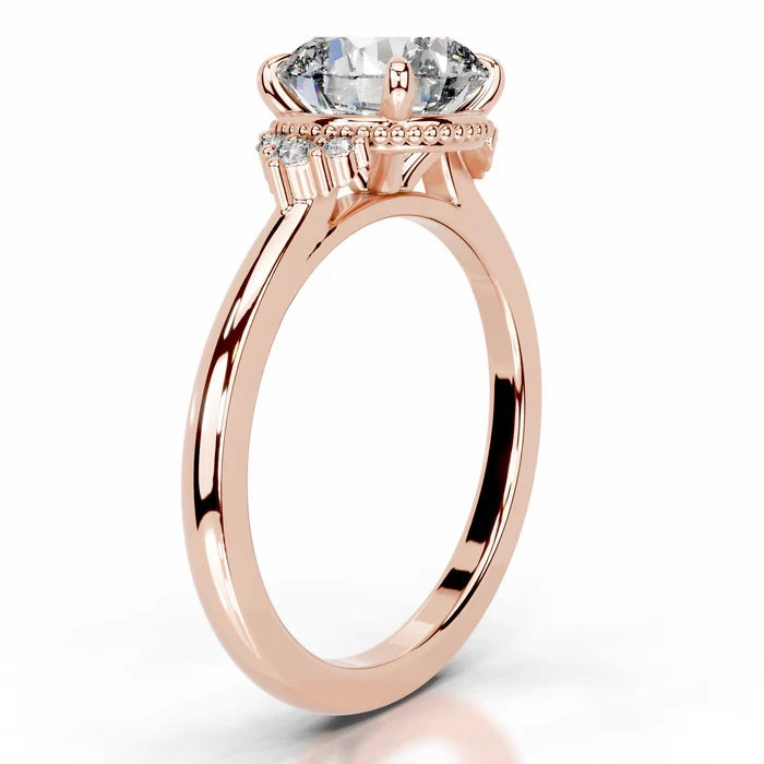 2 CT Brilliant Round Solitaire Diamond Accent Ring