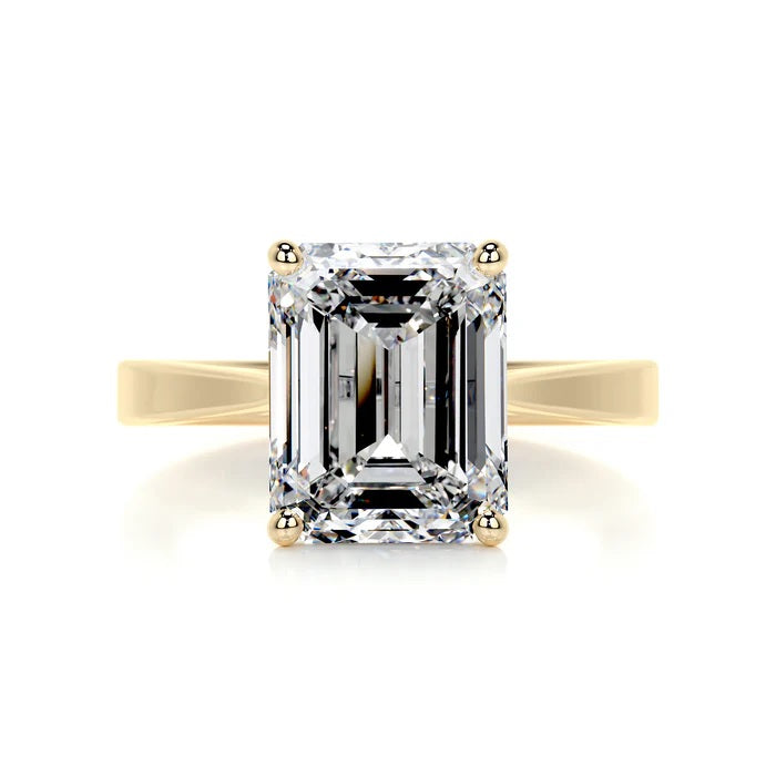 4 CT Emerald Cut Solitaire Diamond Ring