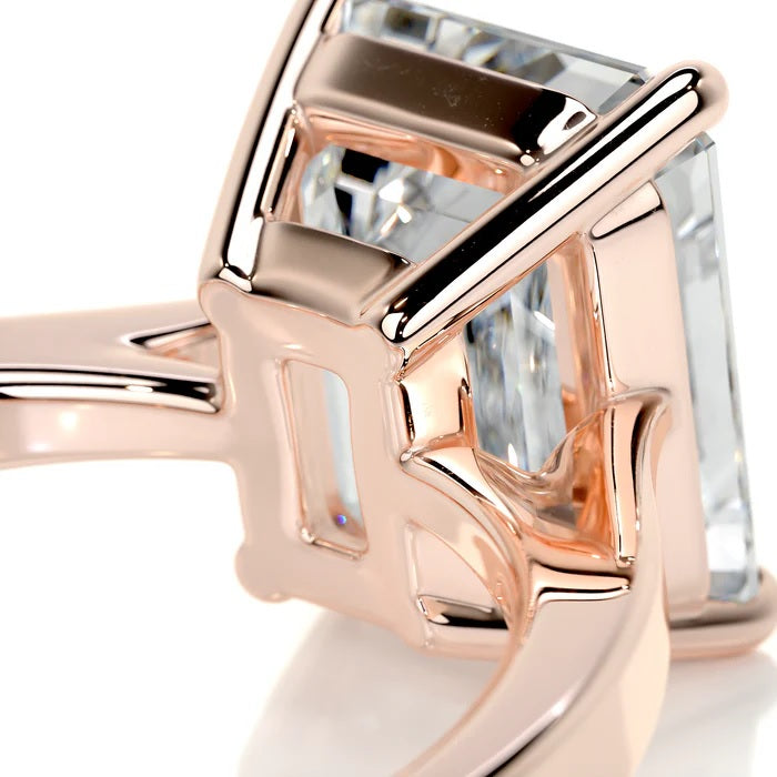 4 CT Emerald Cut Solitaire Diamond Ring