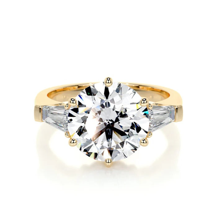 2 CT Solitaire Radiant Three Stone Diamond Ring