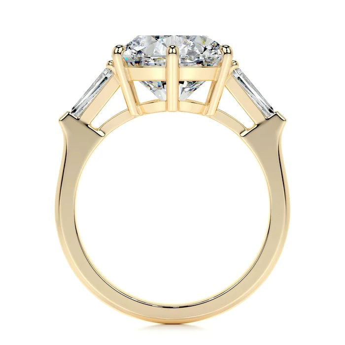 2 CT Solitaire Radiant Three Stone Diamond Ring