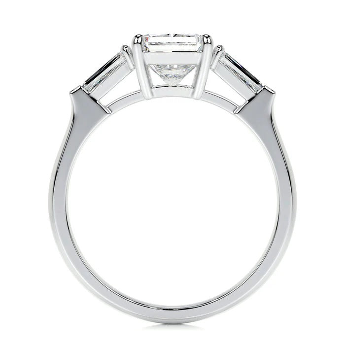 2 CT Solitaire Radiant Three Stone Diamond Ring