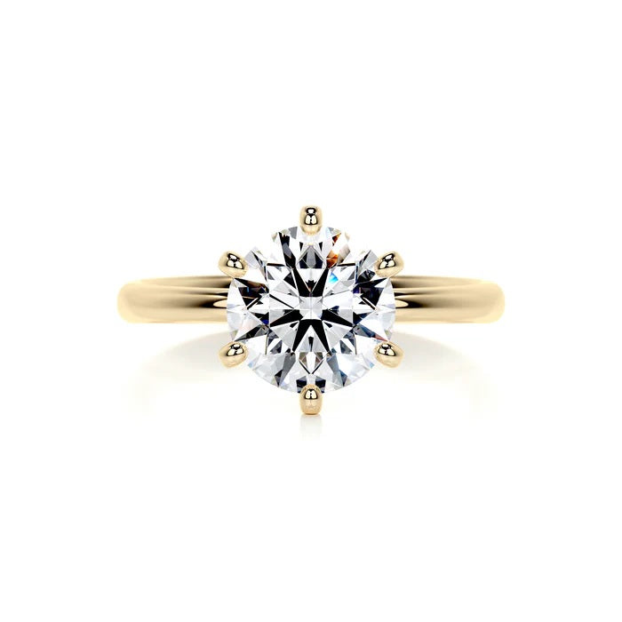 2 CT Brilliant Round Solitaire Diamond Rins For Women