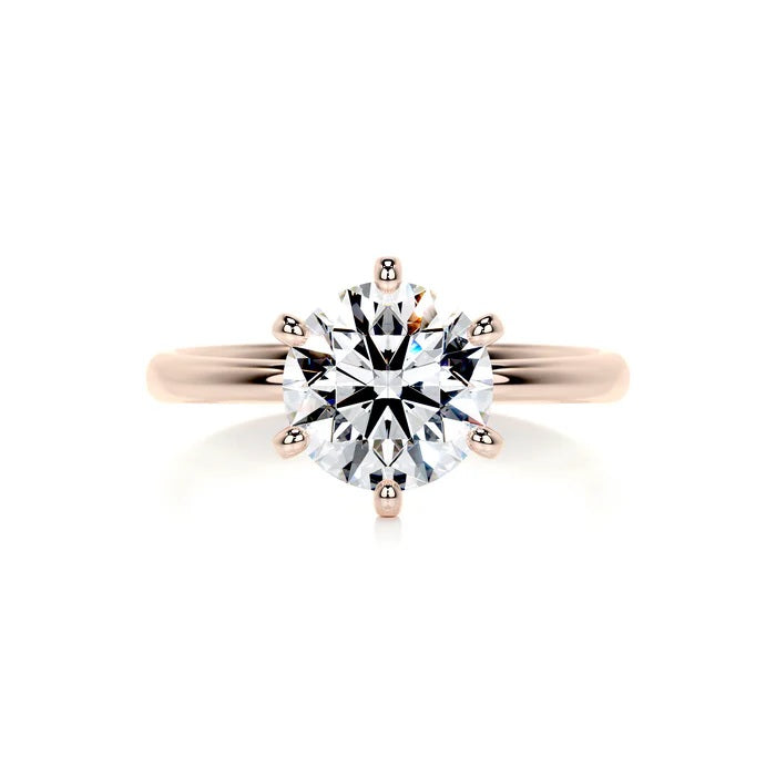 2 CT Brilliant Round Solitaire Diamond Rins For Women