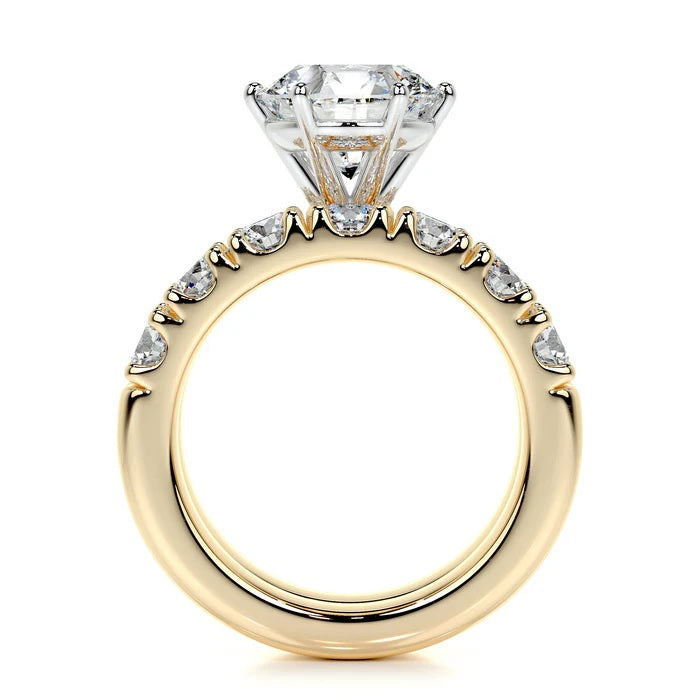 3 CT Brilliant Round Solitaire Diamond Ring with Matching Band
