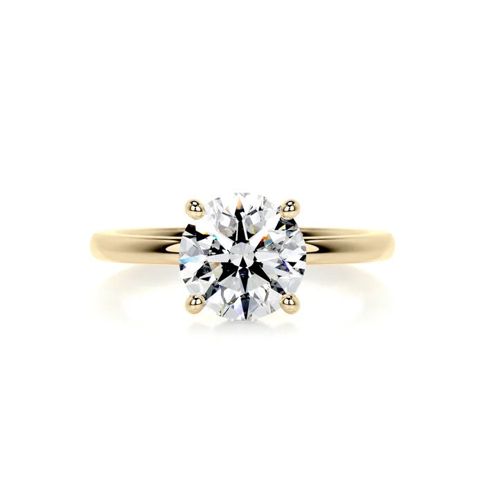 2 CT Brilliant Round Solitaire Diamond Halo Ring