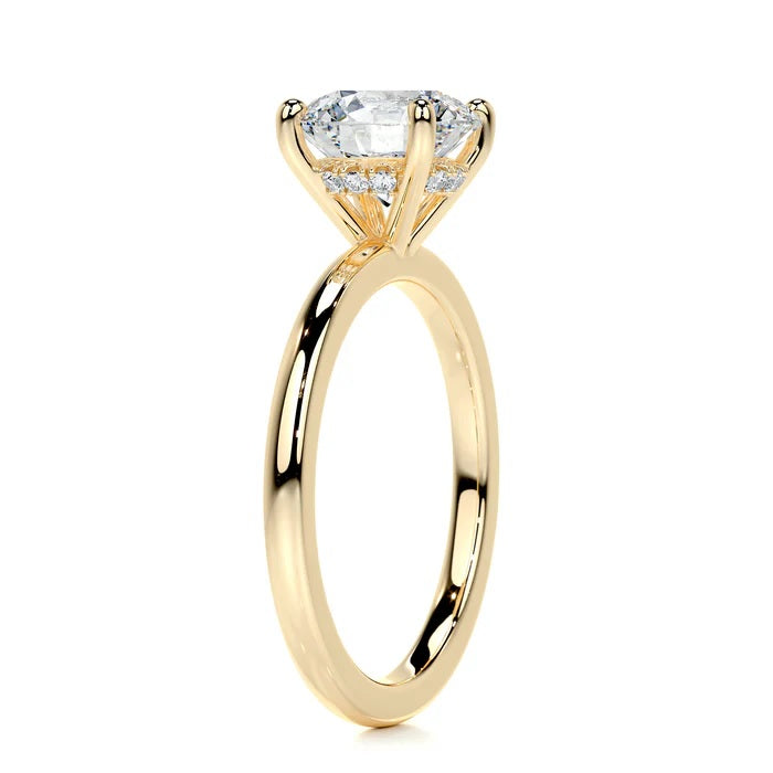 2 CT Brilliant Round Solitaire Diamond Halo Ring