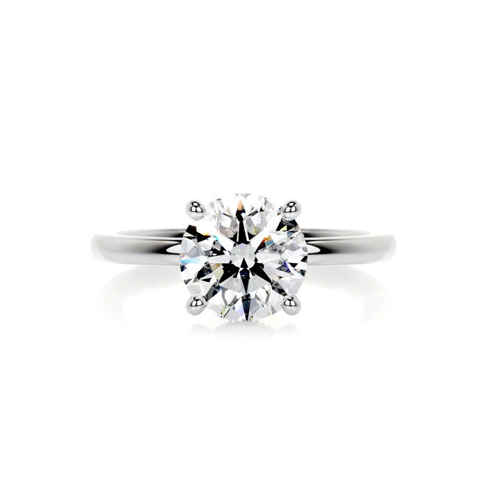 2 CT Brilliant Round Solitaire Diamond Halo Ring