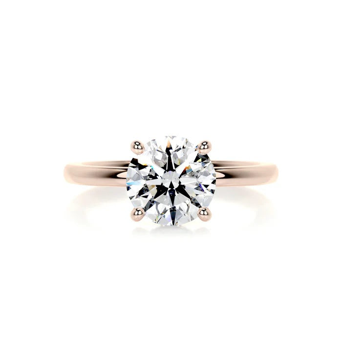 2 CT Brilliant Round Solitaire Diamond Halo Ring