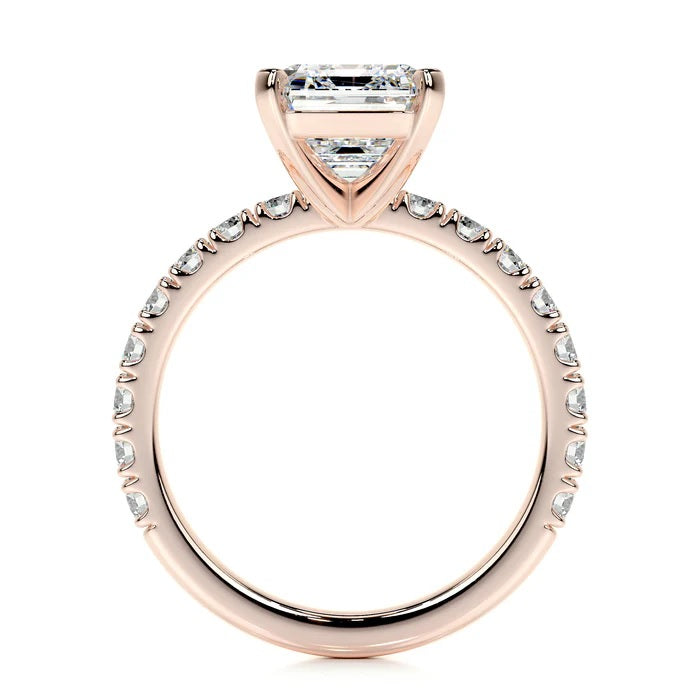 3 CT Solitaire Emerald Accent Ring