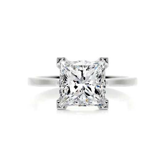 3 CT Princess Solitaire Diamond Ring