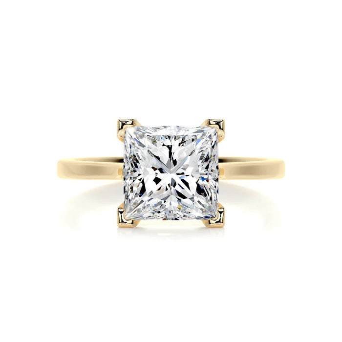 3 CT Princess Solitaire Diamond Ring