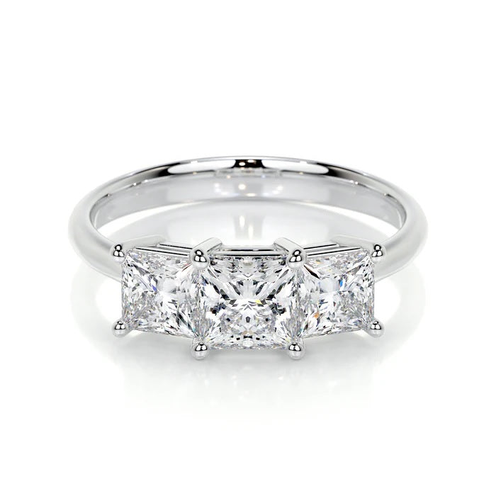 1.5 CT Princess Three Stone Diamond Ring