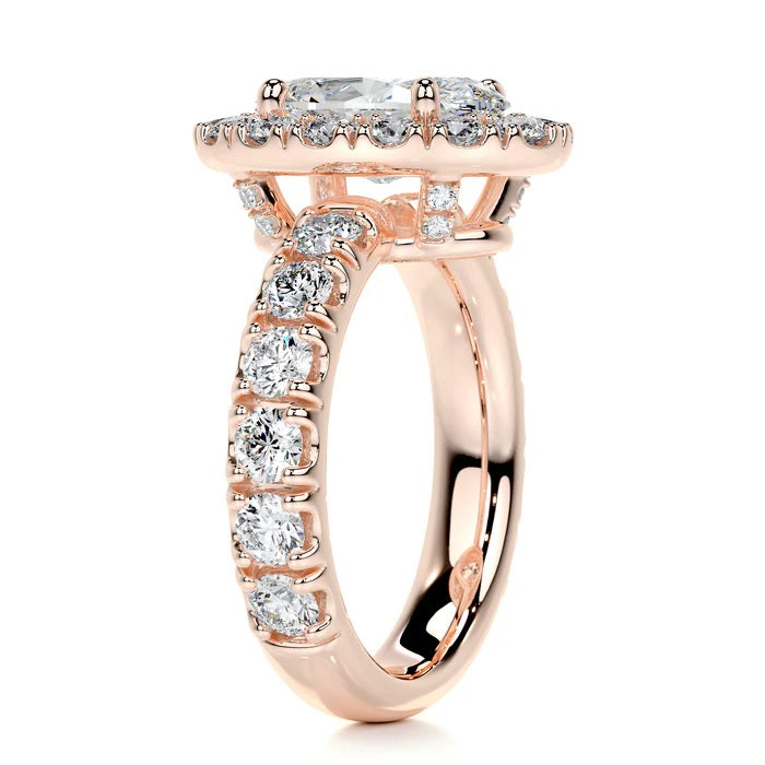 1.5 CT Oval Shaped Halo Diamond Ring