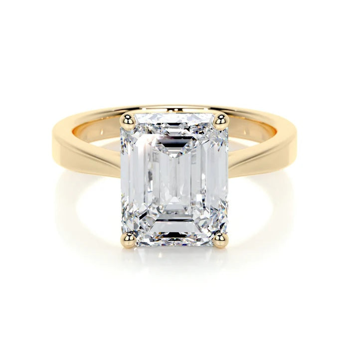 4 CT Solitaire  Emerald Ring