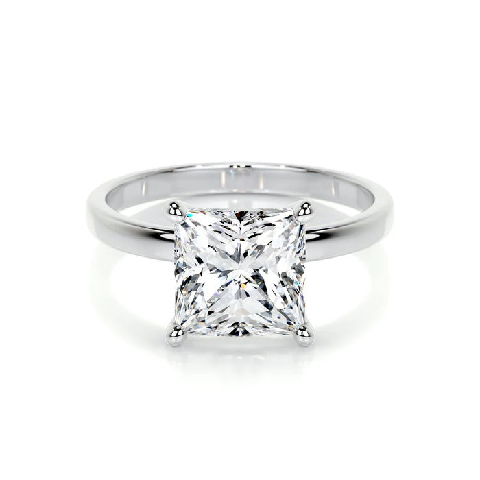 4 CT Solitaire Princess Ring