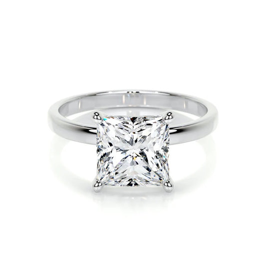 4 CT Solitaire Princess Ring