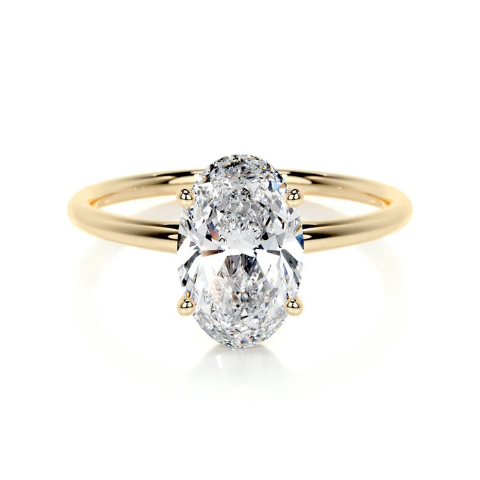 2 CT Solitaire Oval Diamond Ring