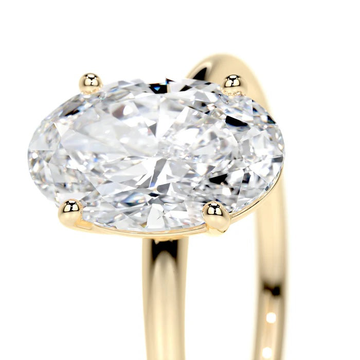2 CT Solitaire Oval Diamond Ring