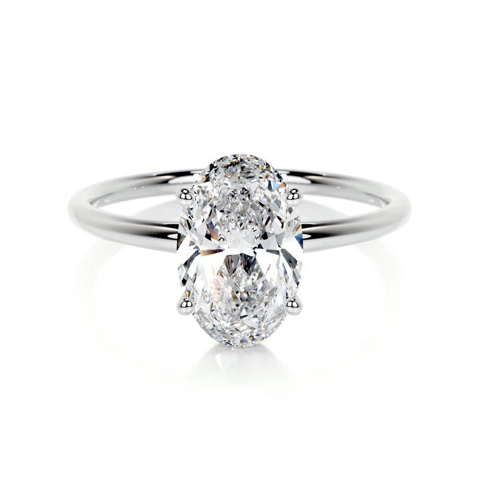 2 CT Solitaire Oval Diamond Ring