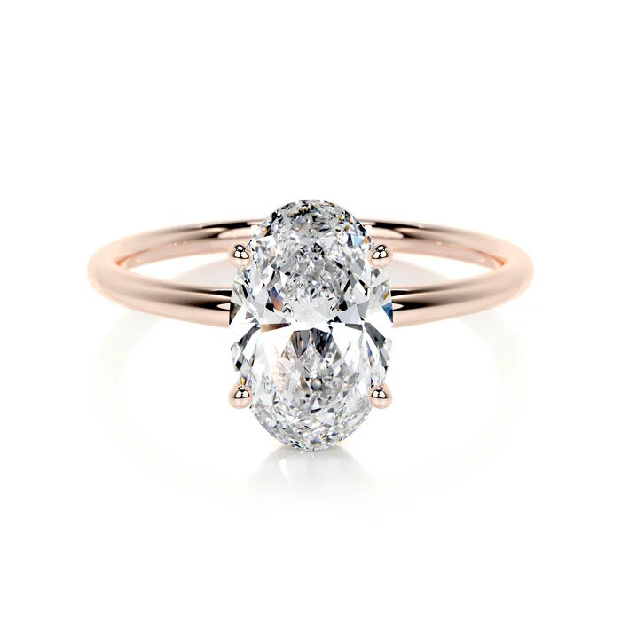 2 CT Solitaire Oval Diamond Ring