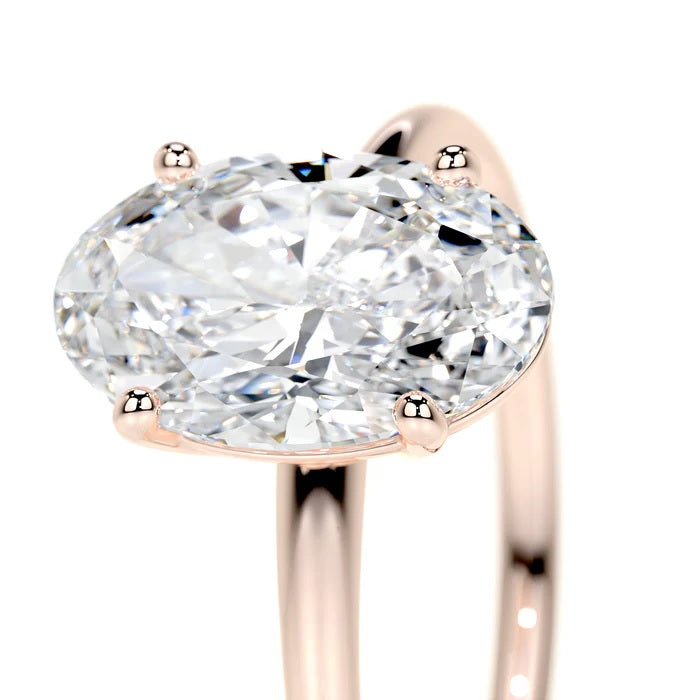 2 CT Solitaire Oval Diamond Ring