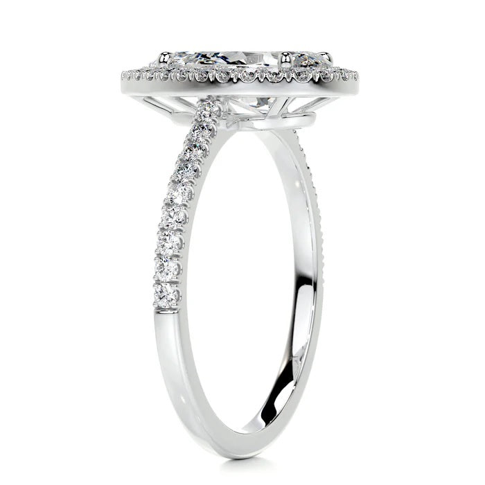 2 CT Pear Halo Ring