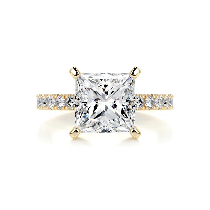 3 CT Solitaire Princess Diamond Accent  Ring