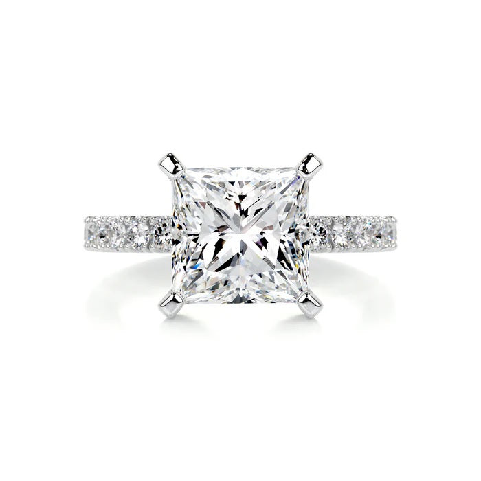 3 CT Solitaire Princess Diamond Accent  Ring