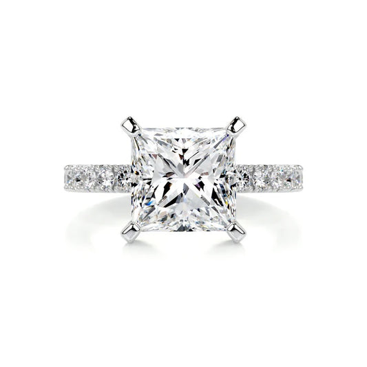 3 CT Solitaire Princess Diamond Accent  Ring