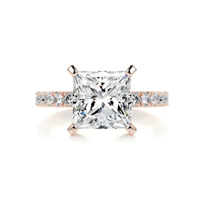 3 CT Solitaire Princess Diamond Accent  Ring