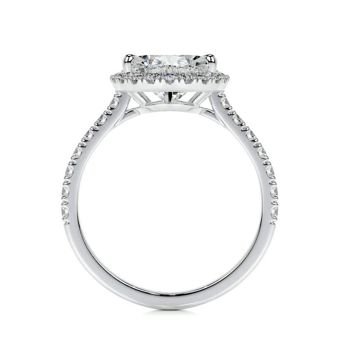 3 CT Solitaire Pear Accent Ring