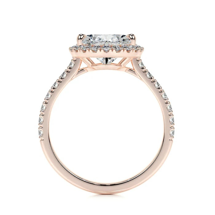 3 CT Solitaire Pear Accent Ring
