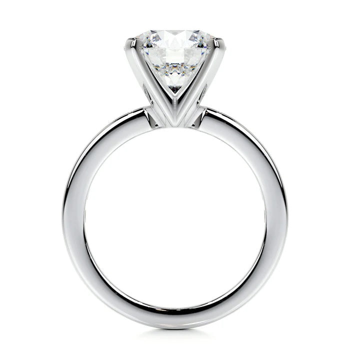 3 CT Brilliant Round Solitaire Accent Ring