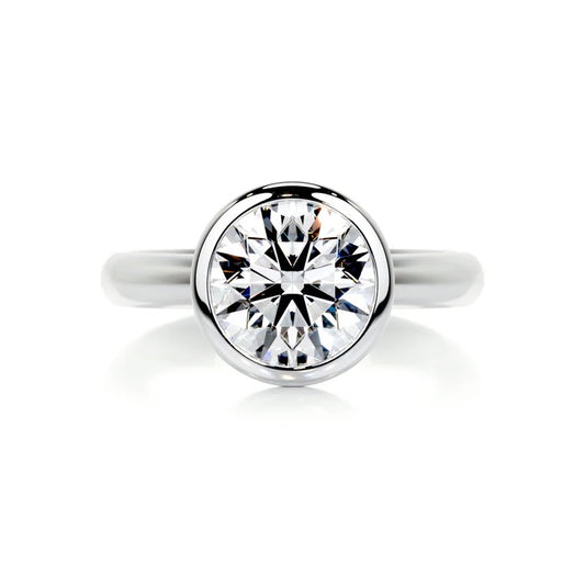 3.0 CT Round Shaped Solitaire Diamond Rings For Women