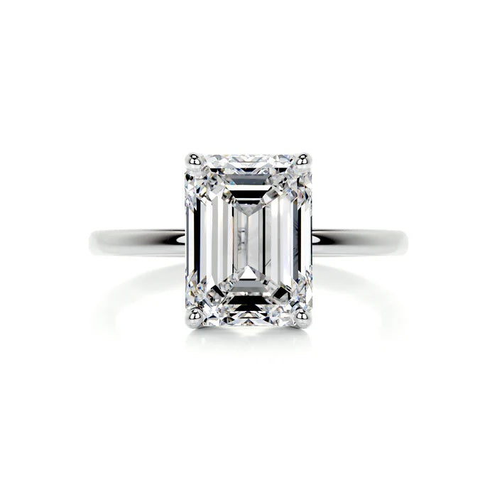 3 CT Solitaire Emerald Cut Diamond Ring