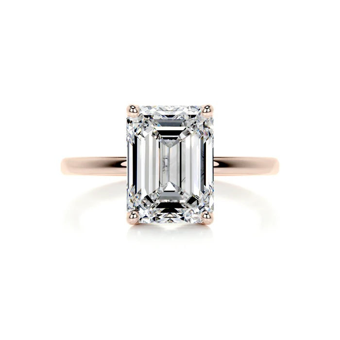 3 CT Solitaire Emerald Cut Diamond Ring