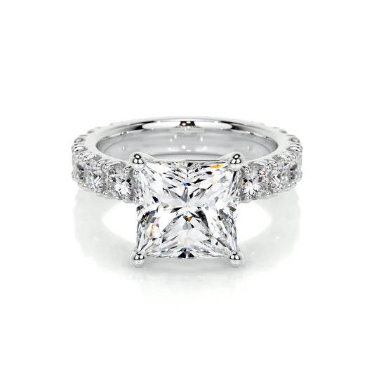 3 CT Solitaire Princess Accent Ring