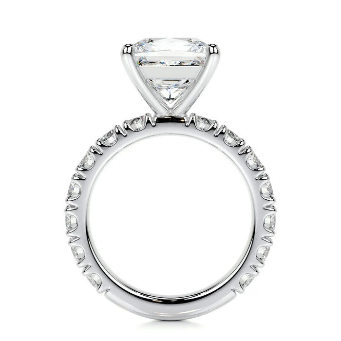 3 CT Solitaire Princess Accent Ring