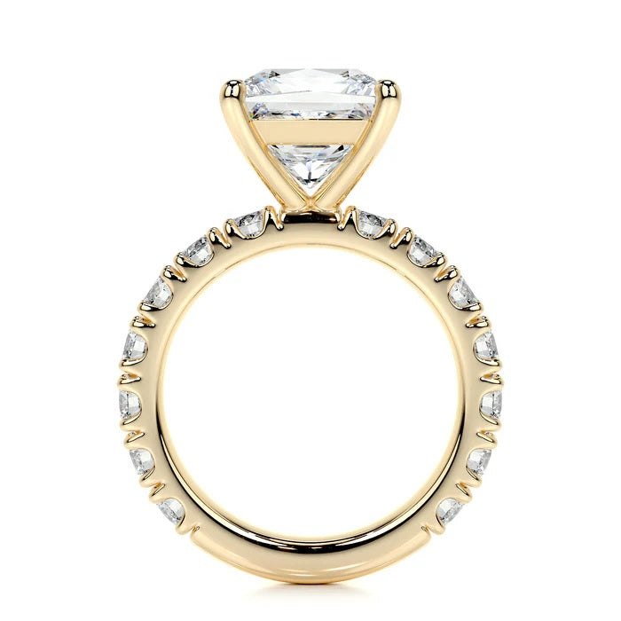 3 CT Solitaire Princess Accent Ring