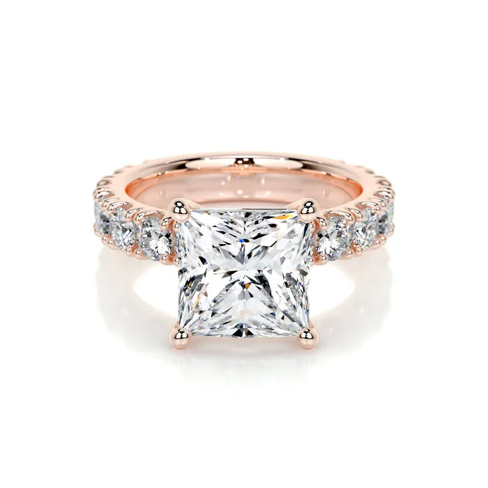 3 CT Solitaire Princess Accent Ring