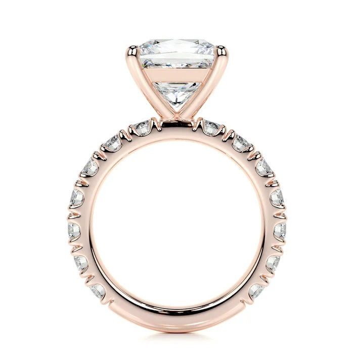 3 CT Solitaire Princess Accent Ring