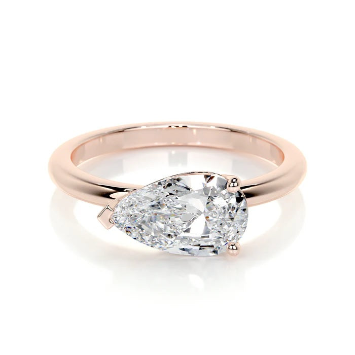 1 CT Solitaire Pear Diamond Ring