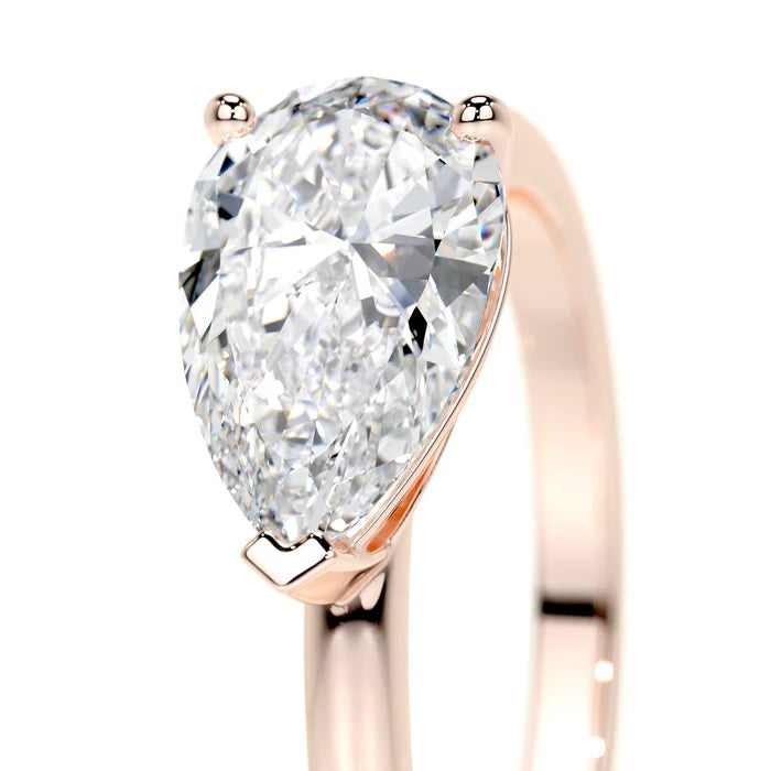 1 CT Solitaire Pear Diamond Ring