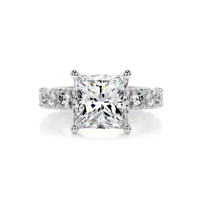 2 CT Solitaire Princess Accent Ring