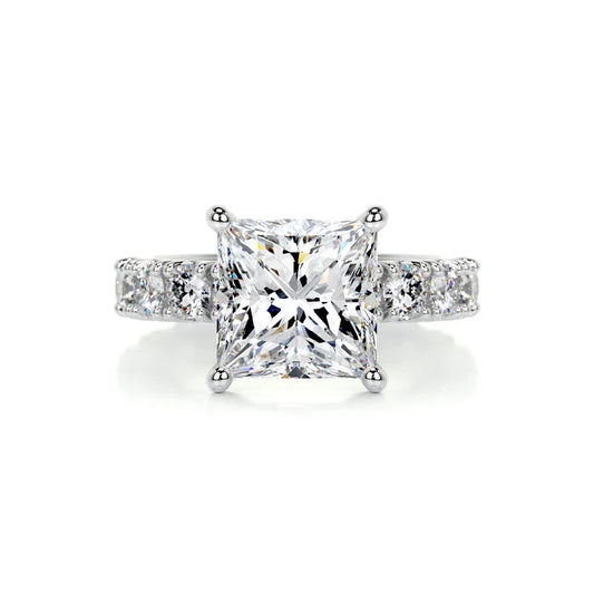 2 CT Solitaire Princess Accent Ring